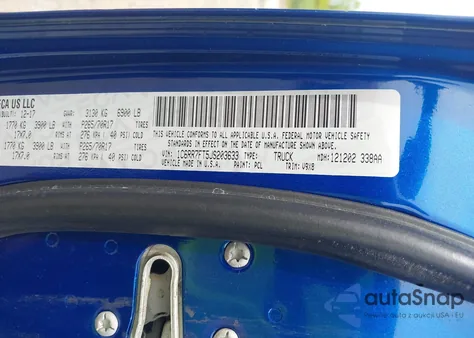 2018 Ram 1500 Tradesman 4X4 6'4 Box из США, поврежденный, VIN 1C6RR7FT5JS203633